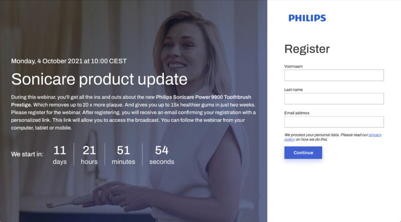 Quadia / EMG webinar platform voor Philips